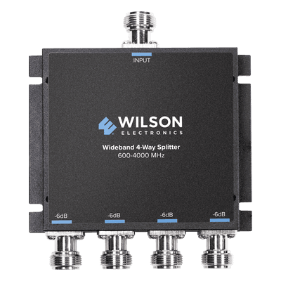 Divisor de potencia / 4 salidas / 50 Ohm / 600-4000 MHz / N-Hembra / -6 dB pérdida por salida 859-117 WILSONPRO / WEBOOST