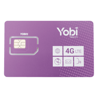 SIM de Datos / 10 GB Mensuales / 12 Meses de Servicio / 2G 3G 4G 5G / Roaming EU y Canadá 15 días SIM10GBYOBI YOBI