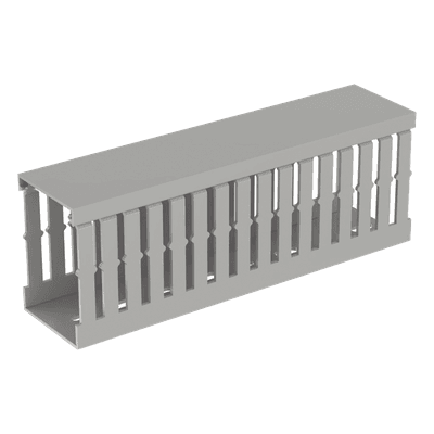 Canaleta ranurada tipo F / 49.5 mm ancho / 72.4 mm alto / 2 m largo / 6.56 ft / PVC libre de plomo / Grado UL94V-0 MC50X75IG2 PANDUIT