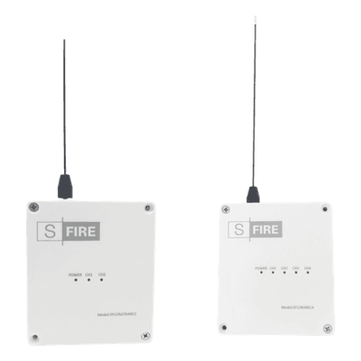 Kit Transmisor-Receptor Inalámbrico / Alcance 2500 m (8202 ft) / Frecuencia 433.92 MHz / 4 Salidas de Relé / Contacto Seco / -20°C a +80°C SFLORAKIT4 SFIRE