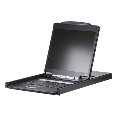 Conmutador KVM LCD / 19' LED / 8 Puertos / VGA / USB y PS/2 / 1280x1024 a 75 Hz / Control en Cascada hasta 128 Ordenadores CL1308N ATEN