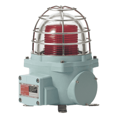 Baliza LED / 12-24 VCD / IP66 / Aluminio / Zonas Peligrosas / 1/2″ NPT SNEL24-R-ATEX QLIGHT