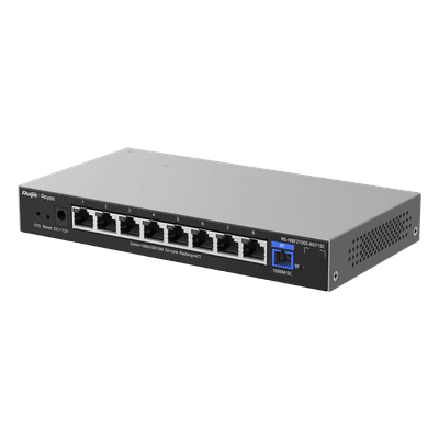 ONU/Switch Híbrido / 1 Puerto PON 1G SC/UPC / 8 Puertos Ethernet 1G / 18 Gbps / 100 Clientes / 7.95 x 4.25 x 1.10 in