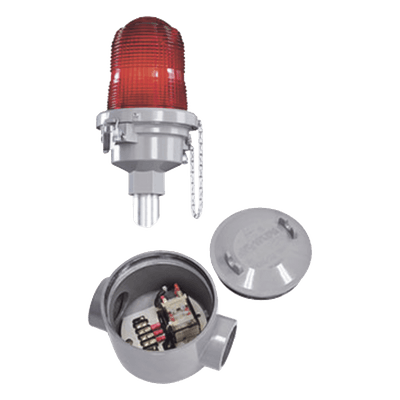 Relevador de transferencia / Doble lámpara / Aluminio diecast / Resistencia viento 240 km/h / -55°C a +55°C / 31.8 mm (1 1/4') entrada LOSW RAWELT