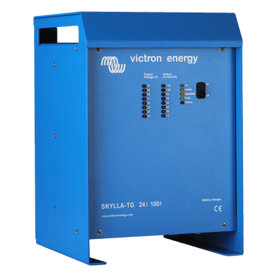 Cargador de Baterías Marino / 24 V / 100 A / Entrada Universal 90-265 VCA y 90-400 VCC / Bancos 500-1000 Ah / Homologación GL Categoría C EMC1 CSIP6524/35 VICTRON ENERGY