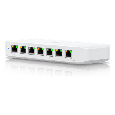 Switch PoE Capa 2 / 8 Puertos GbE / 7 Puertos PoE+ / 1 Puerto Entrada PoE++ / Presupuesto PoE 202 W / Conmutación 16 Gbps / Montaje Versátil USW-ULTRA-210W UBIQUITI