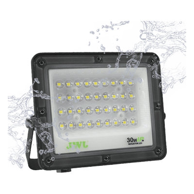 Reflector LED Tipo Lupa / 100 W / 10 000 lm / 110-240 Vca~ 60 Hz / IP66 / 270 x 210 x 22 mm / 0.89 x 0.69 x 0.07 ft JLRE-L100 JWJ
