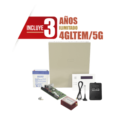 Kit de panel de intrusión / 8 zonas cableadas + 40 inalámbricas / comunicador 4G LTE-M/5G MN01LTEM / gabinete y teclado incluidos / 3 años de datos ilimitados VISTA48MN01/60RF3Y HONEYWELL HOME RESIDEO