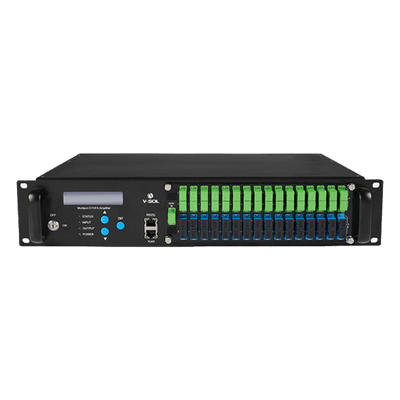 Amplificador Óptico EYDFA / 32 Puertos / 1550 nm / Salida 22 dBm / GPON EPON XGS-PON / Gestión SNMP y Web V8816W-32P-22 V-SOL