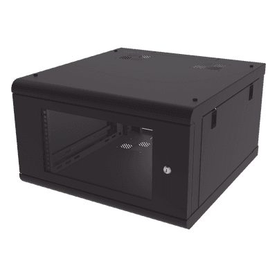 Gabinete de Pared / 6U / 19 in / 635 mm (2.08 ft) Profundidad / Cristal Templado / Acero Calibre 18 / 100 kg Carga