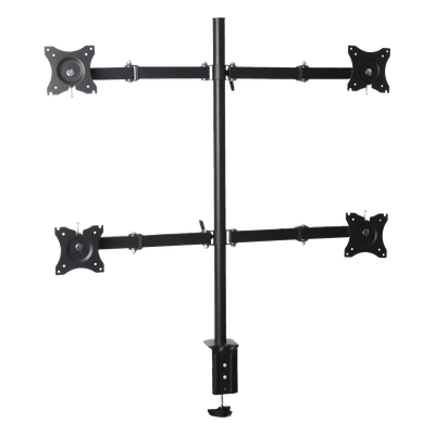 Soporte de Escritorio Articulado / 4 Monitores 13 a 27" / Carga 15 kg (33 lbs) por Pantalla / VESA 75x75 y 100x100 / Acero / Giro ±30° EPS710ED4 EPCOM