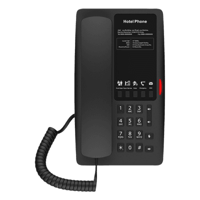 Teléfono IP Hotelero / Wi-Fi 6 Dual-Band / 2 Líneas SIP / 5 Teclas Programables / PoE 802.3af / USB-A / Audio HD H4WB FANVIL