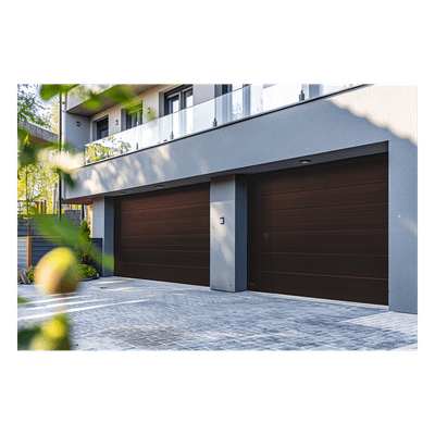 Puerta de Garage D / Alta calidad / 8x8 pies / 1 3/4" Aislante Termico / Estilo Americana / Imitacion Madera / BLACK WALNUT . GARAGE-88B ACCESSPRO