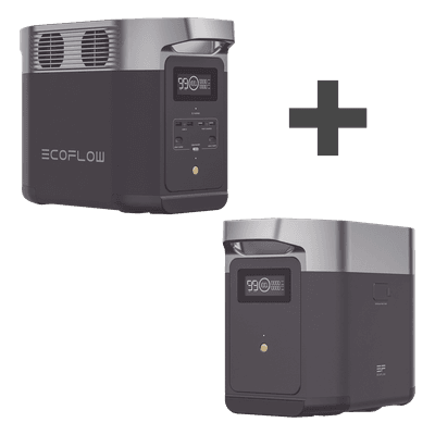 Kit Estación de Energía Portátil / 2048Wh Total LiFePO4 / 1800W AC 2700W Ráfaga / Wi-Fi y Bluetooth / 3000 Ciclos DLT2-BP ECOFLOW