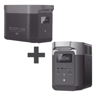 Estación de Energía Portátil / 4096Wh Total / 2400W CA / LiFePO4 / WiFi & Bluetooth / 23 kg DLT2MAX-BP ECOFLOW