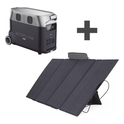 Kit Estación de Energía Portátil / 3600Wh LFP / 5 Salidas CA 3600W / Panel Solar Flexible 400W / WiFi+Bluetooth / 635x285x416 mm / 27 lbs DLTPRO-KIT ECOFLOW