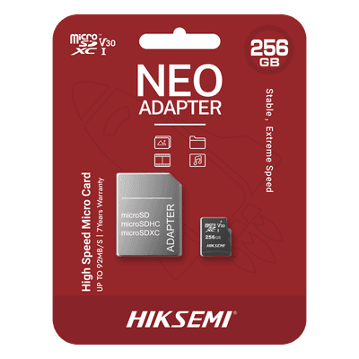 Memoria microSDXC / 256 GB / Clase 10 / Lectura 92 MB/s / Escritura 50 MB/s / NAND TLC / Resistente Agua y Golpes / Adaptador SD Incluido
