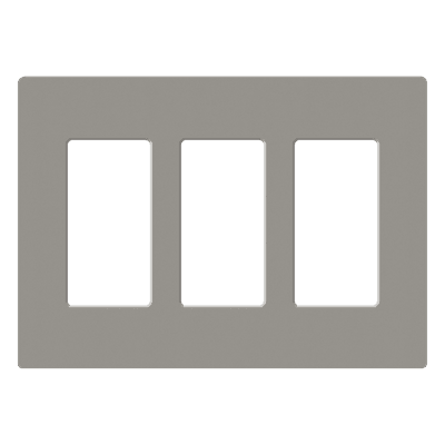 Placa de pared Claro / 3 espacios (3-gang) / Satinada / Cobblestone / 16.7 x 11.9 x 0.7 cm / Sin tornillos SC3CS LUTRON ELECTRONICS