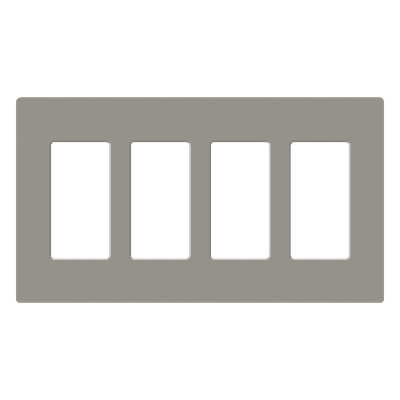 Placa de pared Claro / 4 espacios (4-gang) / Satinada / Cobblestone / 21.3 x 11.9 x 0.7 cm / Sin tornillos SC4CS LUTRON ELECTRONICS