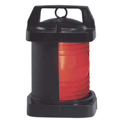 Luz de navegación / Lente rojo / Arco 112.5° / 3 millas visibilidad / 24-220V / 65.6 pies embarcaciones 1372-RE0-BLK PERKO