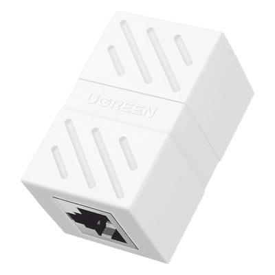 Acoplador Ethernet / 10 Gbps / Cat7/Cat6A/Cat6/Cat5e / PoE / Ignífugo ABS / Blanco 20311 UGREEN