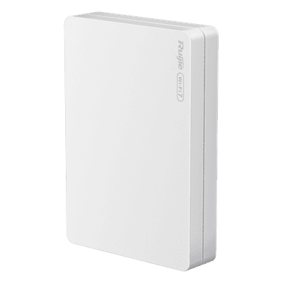 Access Point Wi-Fi 7 de Pared / BE3600 / 512 Usuarios / 1 Puerto 2.5G WAN PoE In + 3 LAN Gigabit + PoE Out / 802.11be / Gestión Cloud RG-RAP72-WALL RUIJIE