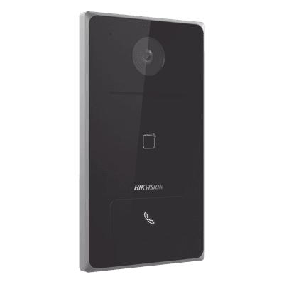 Frente de Calle IP / 2 Megapixel / 129°H / IR 2.5 m (8.2 ft) / PoE 802.3af / IP65 / Lector Mifare / Audio Bidireccional DS-KV6133-ME1 HIKVISION