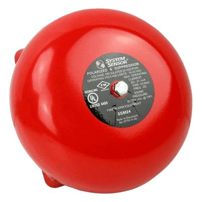 Campana de Notificación para Alarma de Incendio / 10 in (25.40 cm) / 81 dB / 24 VCD / Diseño Polarizado / Pre-cableada SSM2410 SYSTEM SENSOR