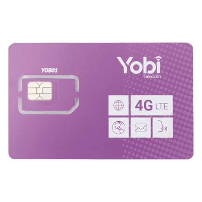 SIM de Datos / 3.5 GB Mensual / 12 Meses / 2G 3G 4G / Roaming EE.UU. y Canadá / Activación Automática SIM3GBYOBI YOBI