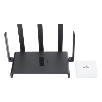 Kit ONU Bridge Dual GPON/EPON / Router Home Mesh Wi-Fi 5 / 2.4/5 GHz / 5 Antenas 4.5-5.5 dBi / Cobertura Extendida