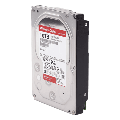 Disco Duro para NAS / 10 TB / 7200 RPM / SATA III 6 Gb/s / Caché 128 MB / Hasta 16 Bahías
