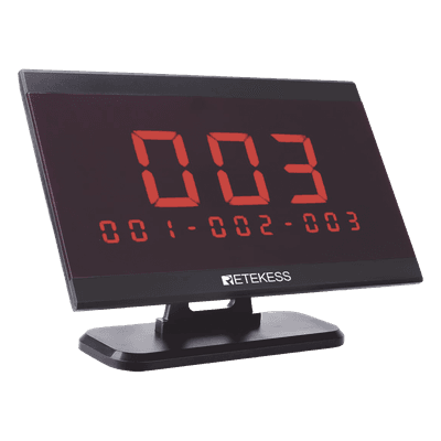 Pantalla receptora inalámbrica / 433.92 MHz / 100-200 m / 999 transmisores / 9 áreas / 328-656 pies TD105 RETEKESS