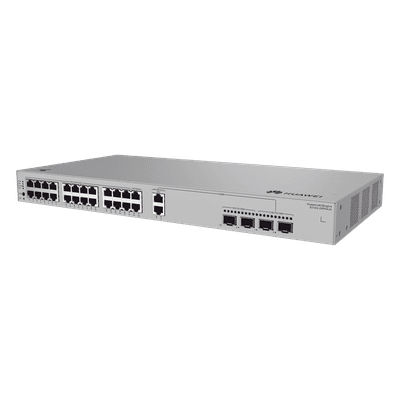 Switch PoE Administrable Capa 3 / 24 Puertos Gigabit (22 PoE) / 2 Puertos 2.5GE PoE / 2 Puertos SFP+ 10GE / 400W PoE / 98 Gbps / iStack S310S-26PN4JX HUAWEI
