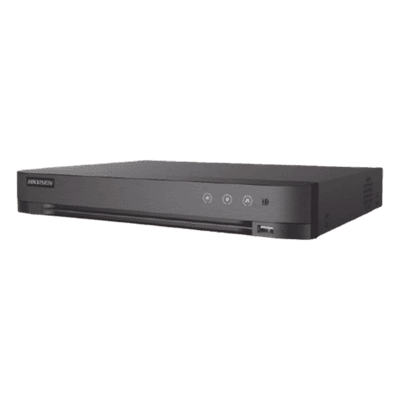 DVR Pentahíbrido / 24 Canales / 16 TurboHD + 8 IP / 5 Megapixel Lite / Reconocimiento Facial / Audio Bidireccional / H.265+ / HDMI y VGA Full HD IDS-7216HQHI-M1/H/XT HIKVISION