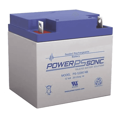 Batería de Respaldo AGM/VRLA / 12V / 28Ah / Terminales NB / 5 Años Vida Útil / UL Reconocida PS-12280-NB POWER SONIC