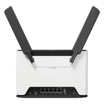 Router Wi-Fi 6 / AX3600 / 4x4 MIMO / 5 Puertos Gigabit / CPU ARM 4 Núcleos 2.2 GHz / Antenas Externas 5-6 dBi / USB 3.0 H53UIG-5HAXQ2HAXQ MIKROTIK