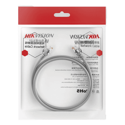 Cable de Parcheo UTP / Cat. 6 / 24 AWG / 10 Metros (32.81 Pies) / Gris / PoE+ / Interior DS-1NP6UEC0-1000-G HIKVISION