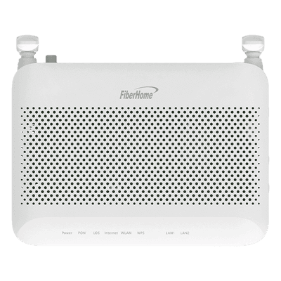 ONU GPON / 2 Puertos Gigabit / Wi-Fi Dual Band 2.4/5 GHz / MIMO 2x2 / 2 Antenas 5 dBi / SC/UPC / ITU-T G.984 Clase B+ HG6045D1 FIBERHOME