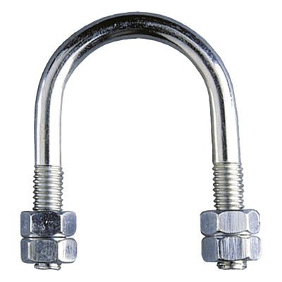 Abrazadera tipo U / 8 mm / 5" / Carga 30 kg / Cincado electrolítico / M6-M8 AZI-M08-5000 INDEX