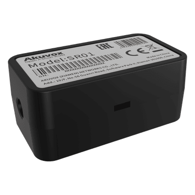 Módulo I/O para Control de Puerta / Comunicación Encriptada RS-485 / 1 Salida Relay NO/COM/NC / 1 Entrada Botón de Salida / Temperatura -20°C ~ +60°C / Interior SR01 AKUVOX