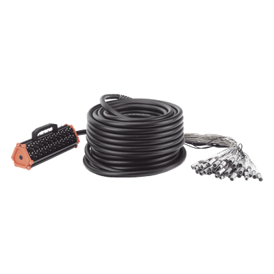 Stagebox Multipar / 32 Canales XLR Hembra + 8 Canales XLR Macho / Cable 45 m (147.6 ft) / Contactos Chapados en Oro / Carcasa Acero Inoxidable / 20 A 250 V CSBT3208L45M SEETRONIC