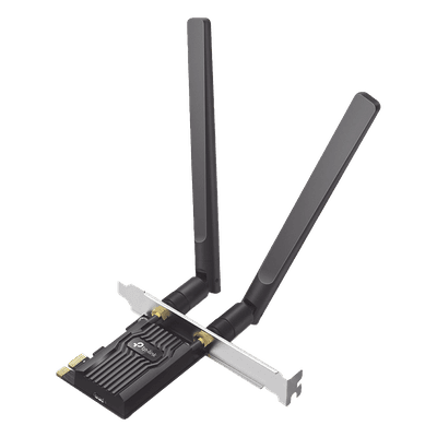 Adaptador PCIe Wi-Fi 6 / AX1800 Mbps / Doble Banda 2.4/5 GHz / Bluetooth 5.2 / MU-MIMO 2x2 / WPA3 / Antenas 2 dBi Desmontables ARCHER-TX20E TP-LINK