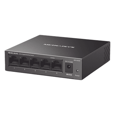 Switch No Administrable / 8 Puertos Gigabit / 16 Gbps / Carcasa Metálica / Sin Ventilador / Plug and Play MS105GS Mercusys