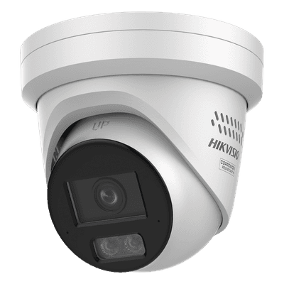 Turret IP / 6 Megapixel / Lente 2.8 mm / 98.4 ft IR + Luz Blanca / Audio Bidireccional / IP67 / Estrobo Azul y Rojo / WDR 130 dB / AcuSense 3.0 / Metal / NEMA 4X / AcuSeek