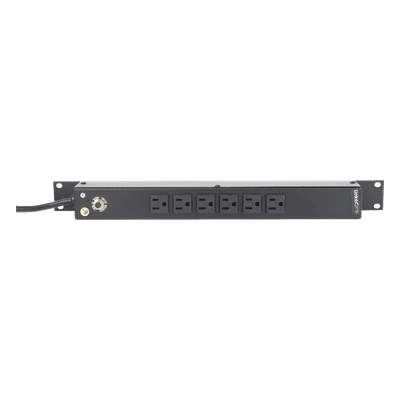 PDU Horizontal / 6 Contactos NEMA 5-15R / 15A / 120Vca / Rack 19" / 1U / Cable 2.5 m (8.2 ft) HTCM1U6C LINKEDPRO BY EPCOM