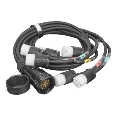 Cable de Distribución de Potencia / Socapex a 6 Tomas Edison / 20A 125V / 3 Conductores 14 AWG / Hule Flexible EPSOCEFO EPCOM PROAUDIO