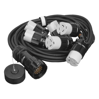 Distribuidor de Corriente / 6 Tomas NEMA L6 / 20A 250V / Derivación Frontal / Conexión a Tierra