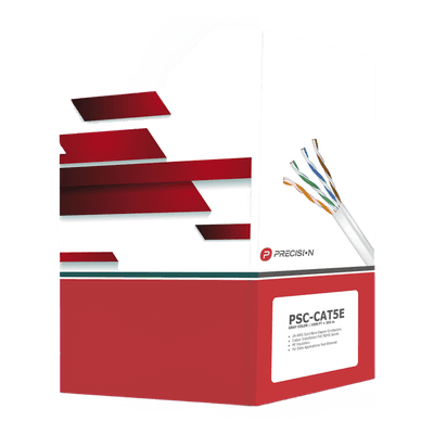 Bobina de Cable UTP / Cat5e / 4 Pares / 305 m (1000 pies) / 24 AWG / 100% Cobre / PVC / Interior PSC-CAT5E PRECISION