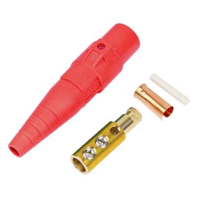 Conector Camlock Macho / 400 Amperes / 600V AC / Sección Cable 50-95 mm² / Compresión por Abrazadera / Plástico Ingeniería / Rojo EP-CAMLOCK-400A-M-RED EPCOM PROAUDIO