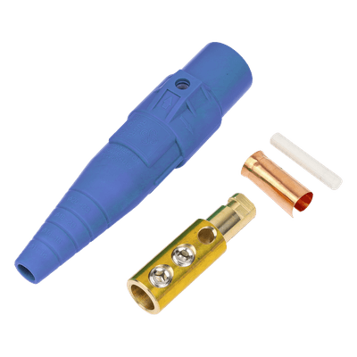 Conector Camlock Macho / 400 Amperes / 600V AC / Cable 50-95 mm² / Abrazadera Compresión / Plástico Ingeniería / Color Azul EP-CAMLOCK-400A-M-BLUE EPCOM PROAUDIO